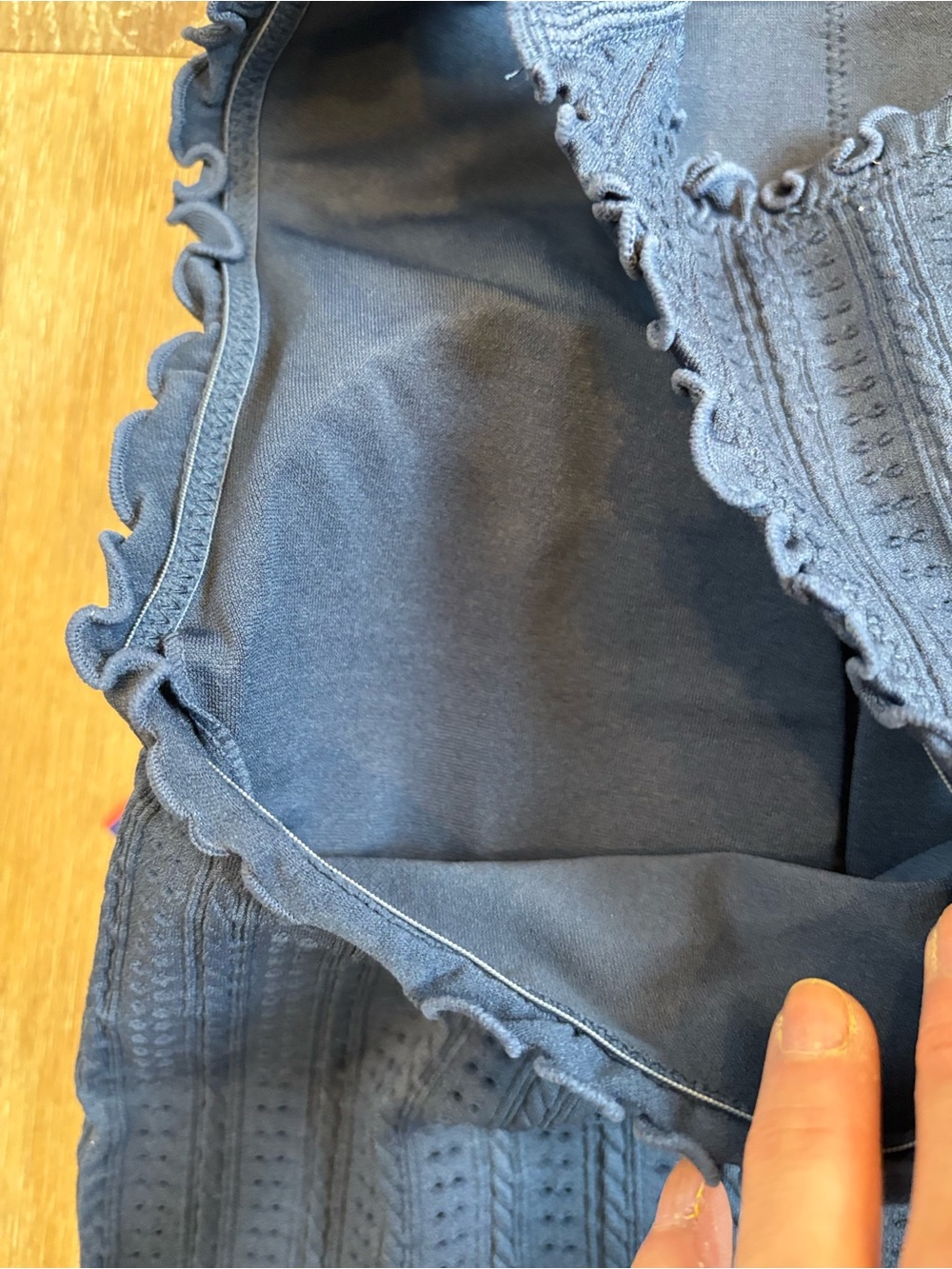 Joy Lab Ribbed Knit Tank Tops - Navy and Light Blue - Picture 5 of 5